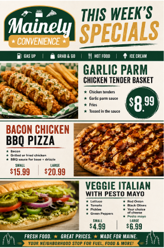 mainely convenience specials may 11